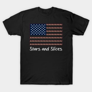 Slice into Patriotic Flavor with our 'Stars and Slices' design T-Shirt